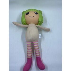 lalaloopsy Doll Pink Dress Lime Green Hair pink shoes plush: body arms and legs